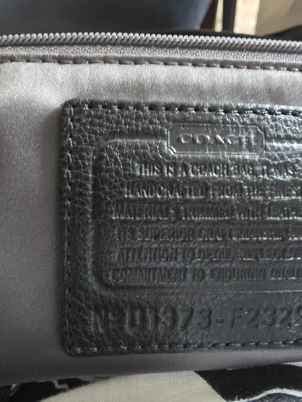 COACH Classic Black Logo-Pattern Tote Bag with Turnlock Accent